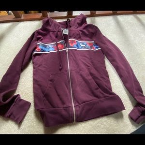 XS Burgundy Victoria’s Secret hoodie